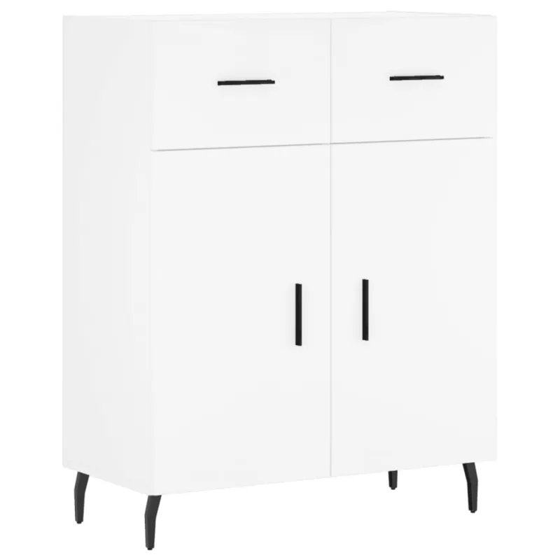 Komoda, baltos spalvos, 69,5x34x180cm, apdirbta mediena