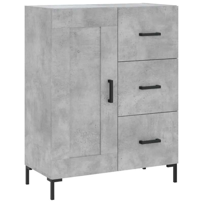 Komoda, betono pilkos spalvos, 69,5x34x180cm, apdirbta mediena