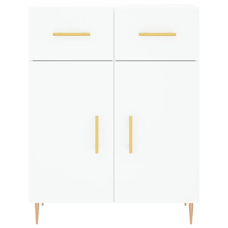 Komoda, baltos spalvos, 69,5x34x180cm, apdirbta mediena