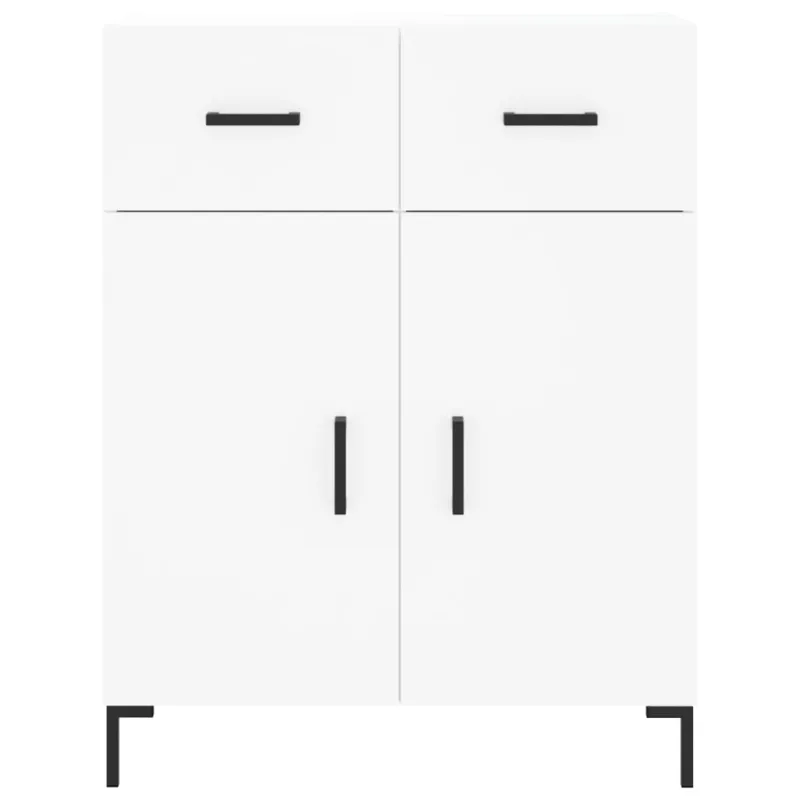 Komoda, baltos spalvos, 69,5x34x180cm, apdirbta mediena