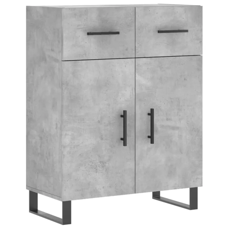 Komoda, betono pilkos spalvos, 69,5x34x180cm, apdirbta mediena