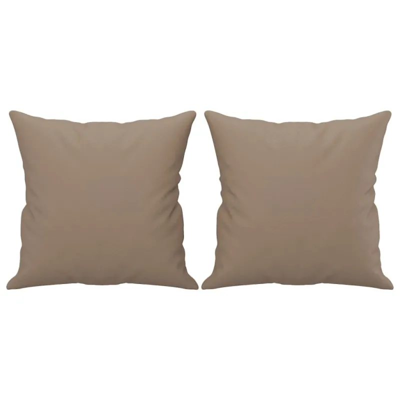 Dvivietė sofa su pagalvėlėmis, kapučino, 120cm, dirbtinė oda