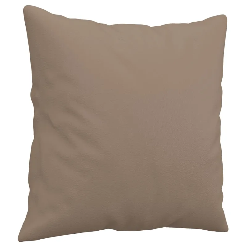 Dvivietė sofa su pagalvėlėmis, kapučino, 120cm, dirbtinė oda