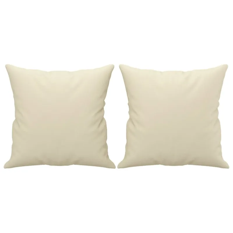 Dvivietė sofa su pagalvėlėmis, kreminė, 120cm, dirbtinė oda