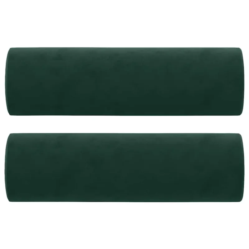 Dvivietė sofa su pagalvėlėmis, tamsiai žalia, 120cm, aksomas