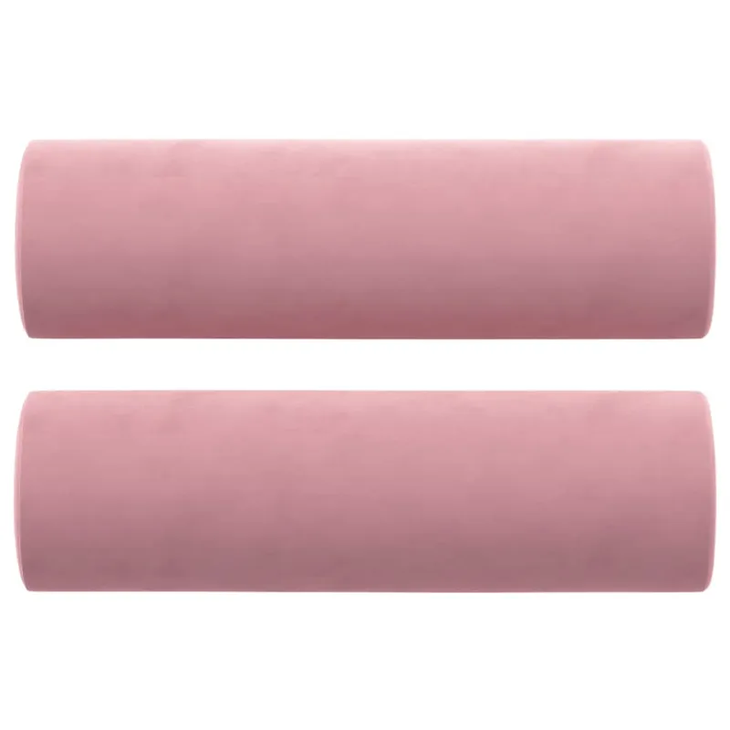 Dvivietė sofa su pagalvėlėmis, rožinės spalvos, 140cm, aksomas
