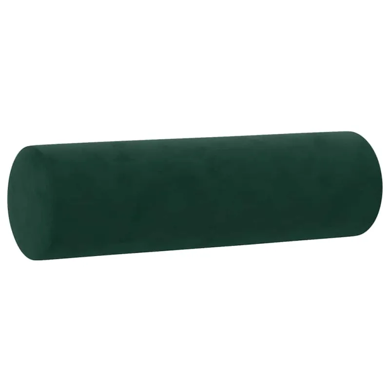 Trivietė sofa su pagalvėlėmis, tamsiai žalia, 180cm, aksomas