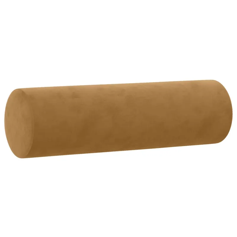 Trivietė sofa su pagalvėlėmis, rudos spalvos, 180cm, aksomas