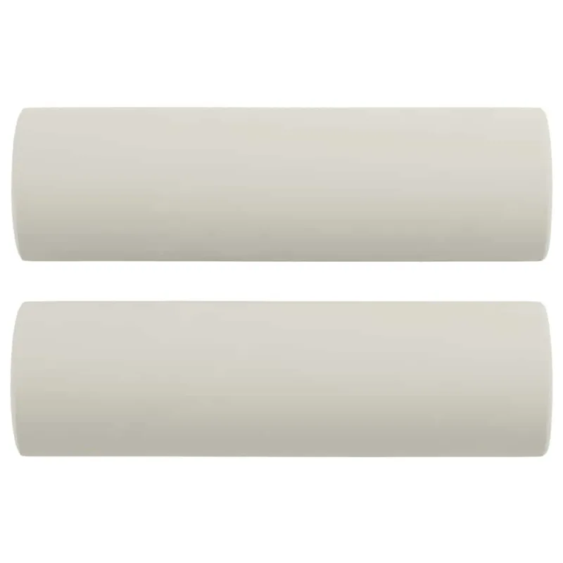 Trivietė sofa su pagalvėlėmis, kreminės spalvos, 180cm, aksomas