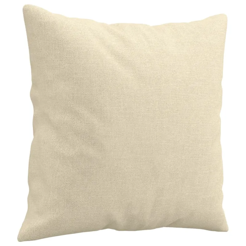 Dvivietė sofa su pagalvėlėmis, kreminės spalvos, 120cm, audinys