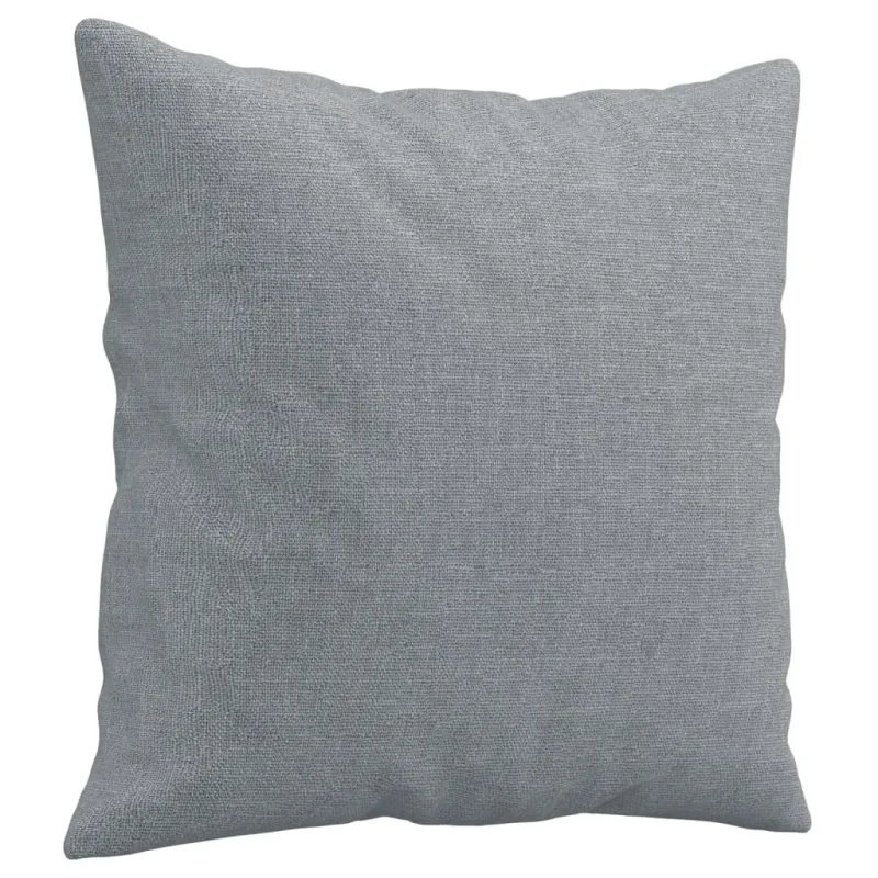 Dvivietė sofa su pagalvėlėmis, šviesiai pilka, 140cm, audinys