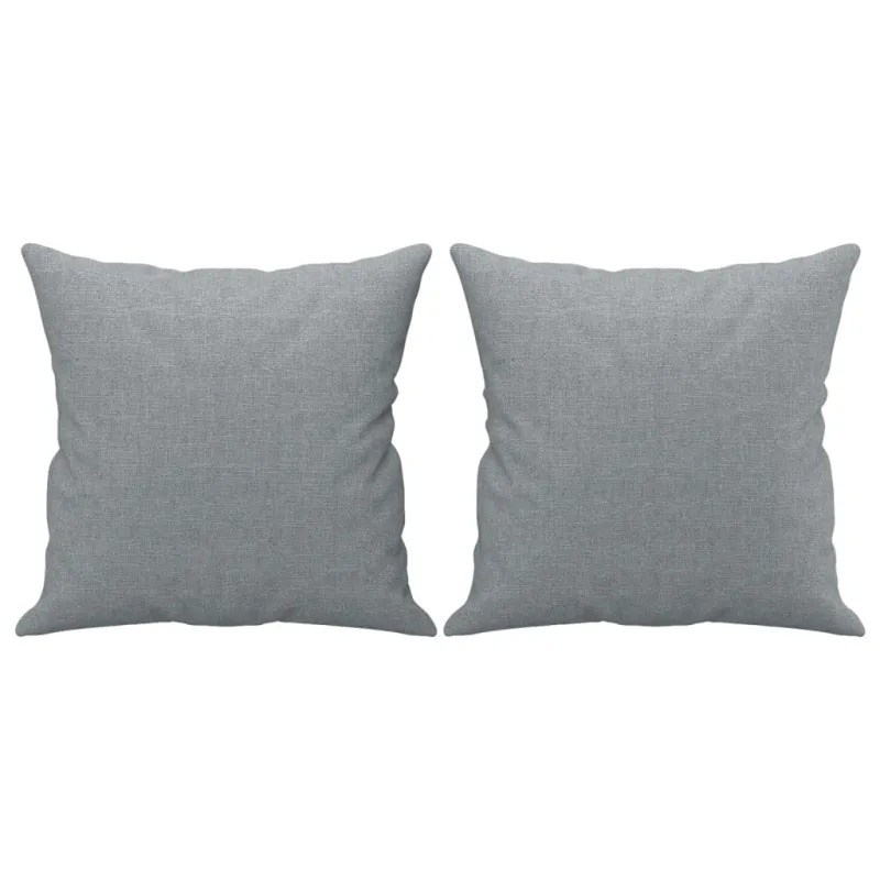 Trivietė sofa su pagalvėlėmis, šviesiai pilka, 180cm, audinys