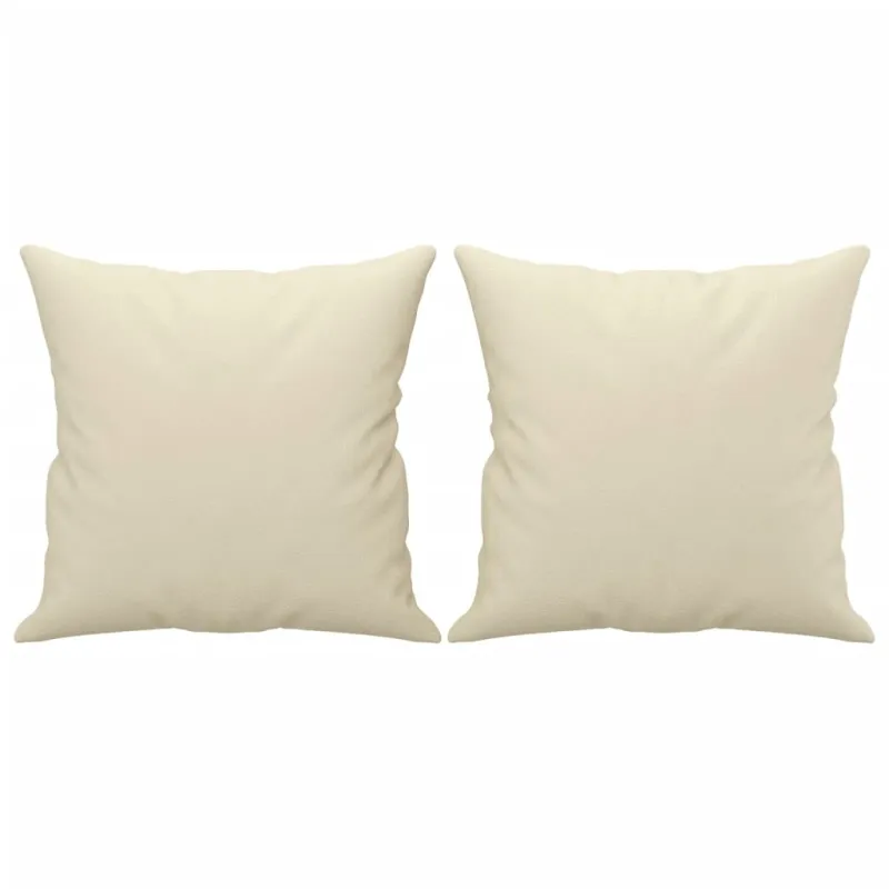Dvivietė sofa su pagalvėlėmis, kreminė, 120cm, dirbtinė oda