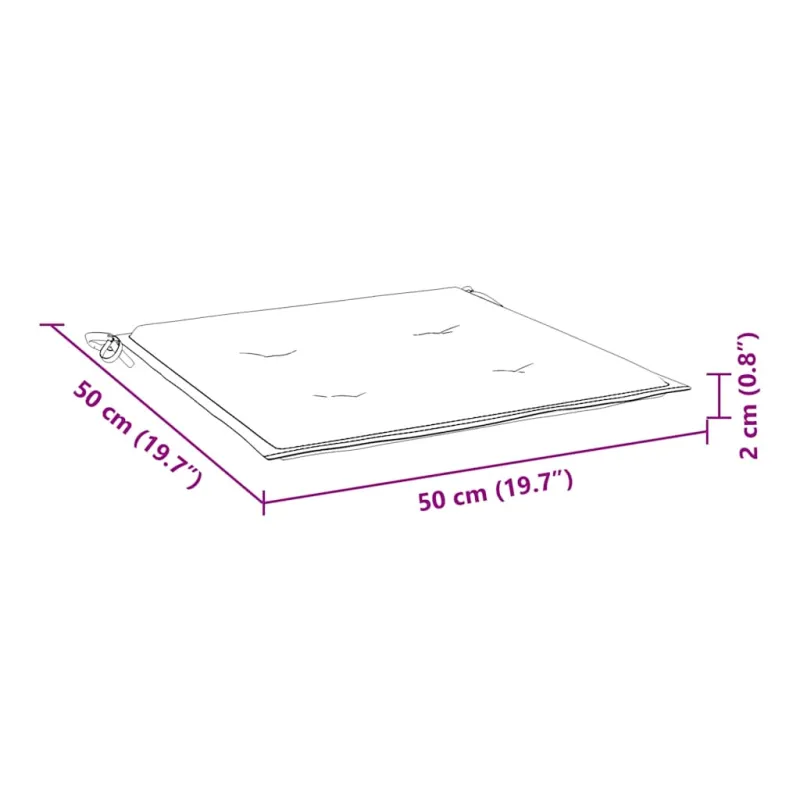 Sodo kėdės pagalvėlės, 6vnt., kreminės, 50x50x2cm, audinys