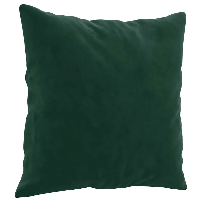 Dvivietė sofa su pagalvėlėmis, tamsiai žalia, 120cm, aksomas