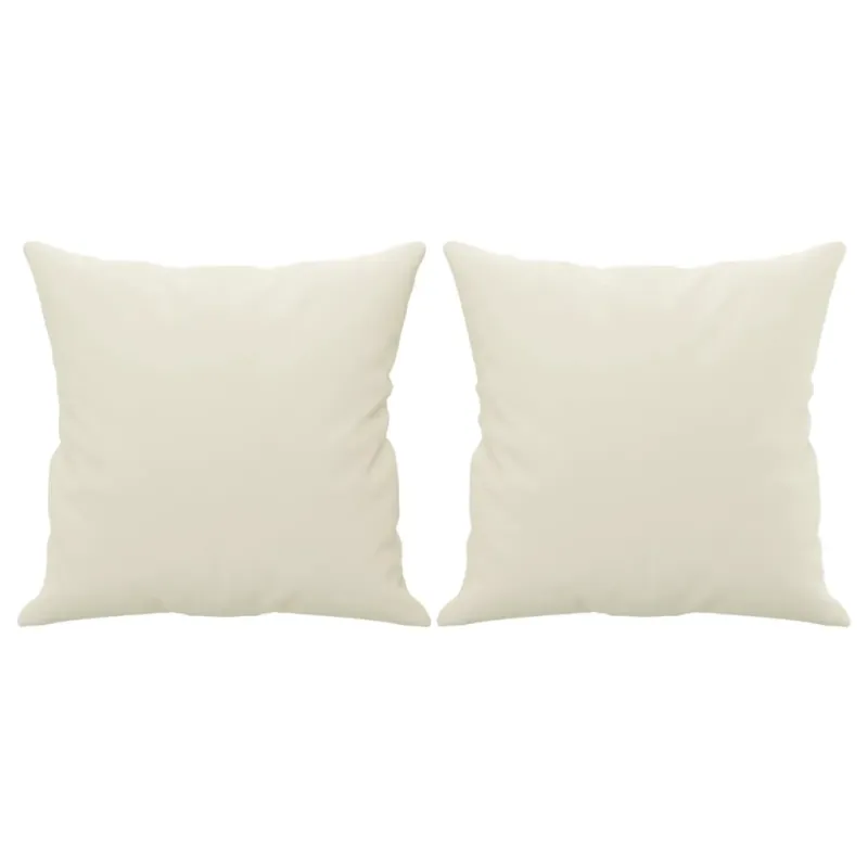 Dvivietė sofa su pagalvėlėmis, kreminės spalvos, 140cm, aksomas