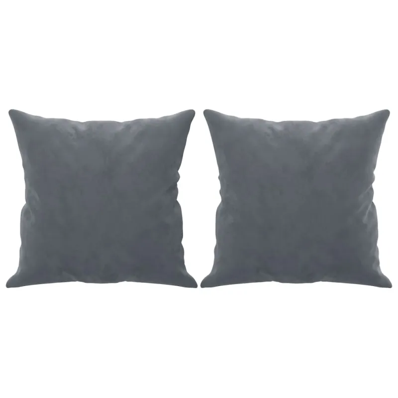 Trivietė sofa su pagalvėlėmis, tamsiai pilka, 180cm, aksomas