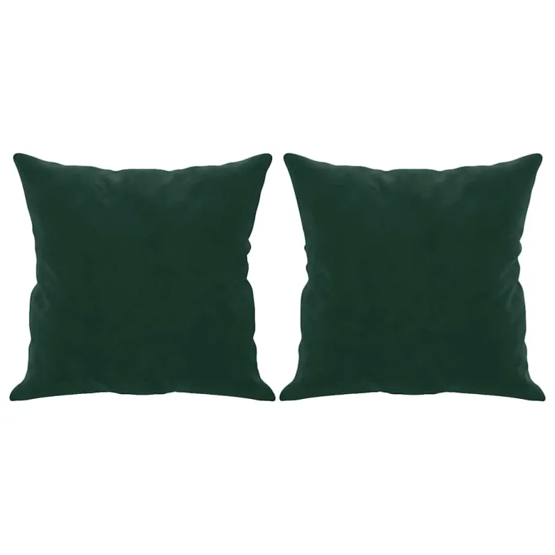 Trivietė sofa su pagalvėlėmis, tamsiai žalia, 180cm, aksomas