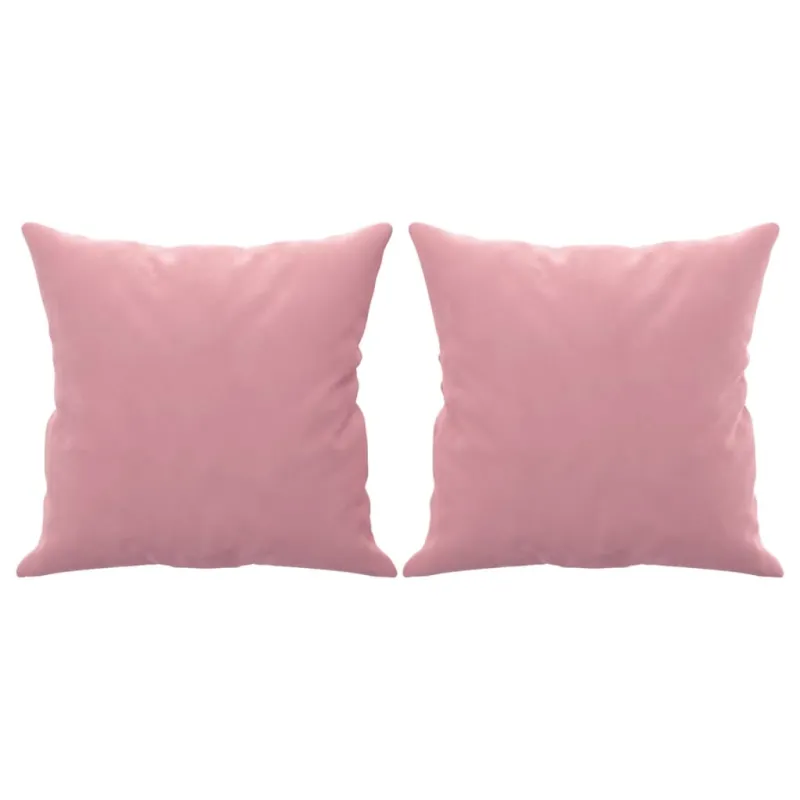 Trivietė sofa su pagalvėlėmis, rožinės spalvos, 180cm, aksomas