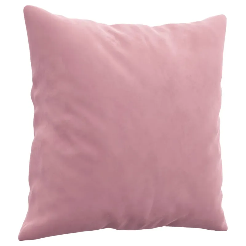 Trivietė sofa su pagalvėlėmis, rožinės spalvos, 180cm, aksomas
