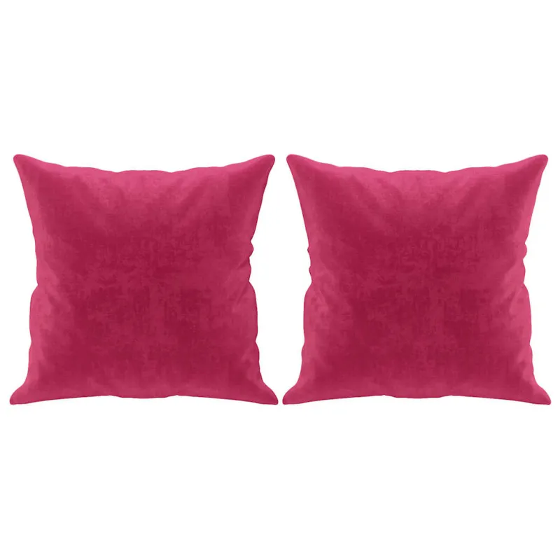 Trivietė sofa su pagalvėlėmis, raudonojo vyno, 180cm, aksomas