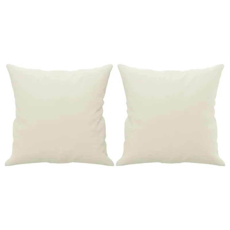 Trivietė sofa su pagalvėlėmis, kreminės spalvos, 180cm, aksomas