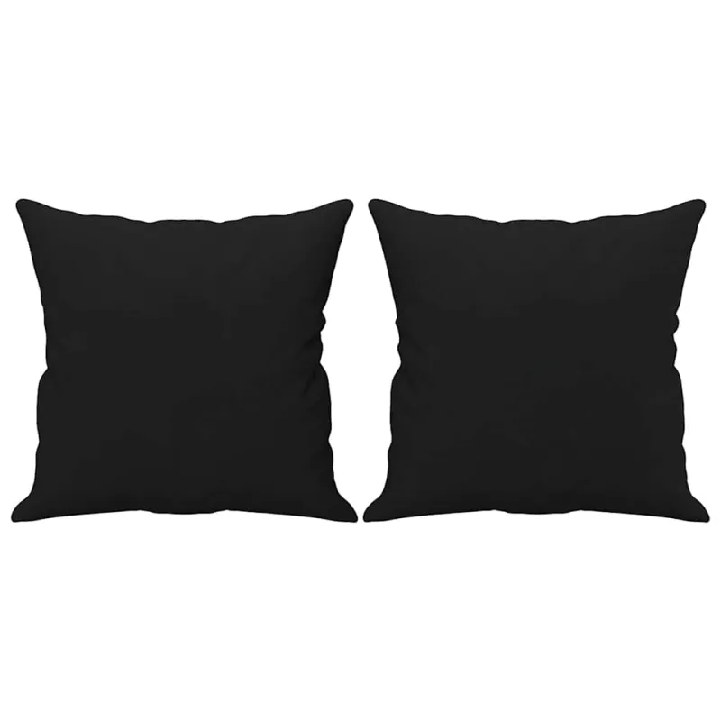 Dvivietė sofa su pagalvėmis, juoda, 120cm, mikropluošto audinys