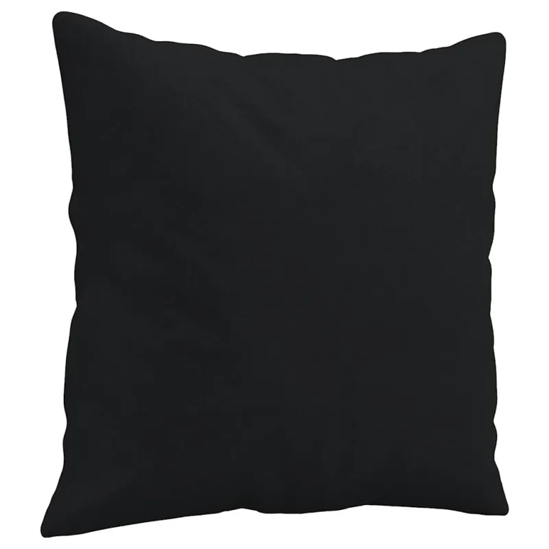 Dvivietė sofa su pagalvėmis, juoda, 120cm, mikropluošto audinys