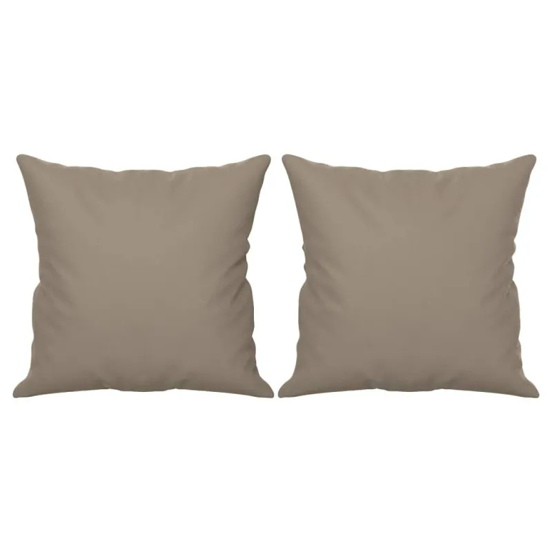Dvivietė sofa su pagalvėmis, taupe, 140cm, mikropluošto audinys