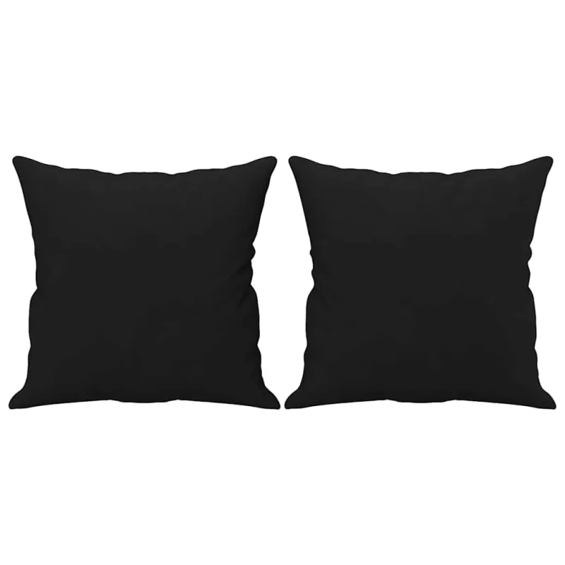 Dvivietė sofa su pagalvėmis, juoda, 140cm, mikropluošto audinys