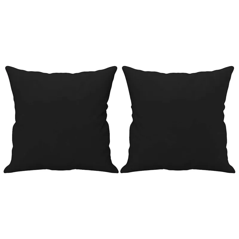 Trivietė sofa su pagalvėmis, juoda, 180cm, mikropluošto audinys
