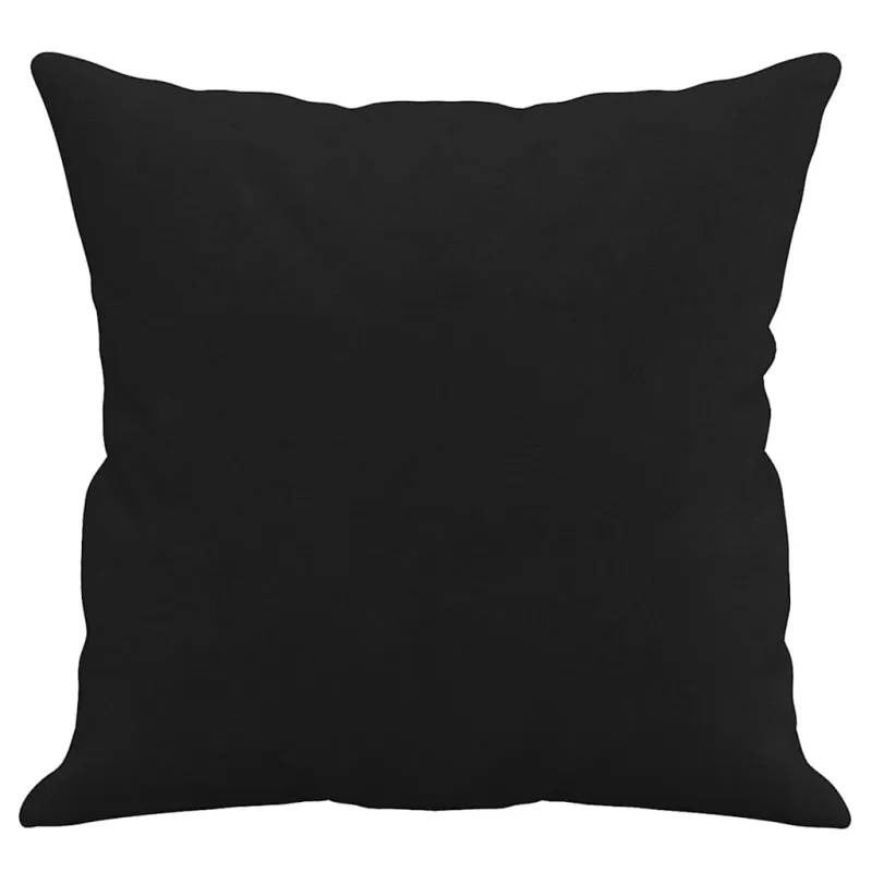 Trivietė sofa su pagalvėmis, juoda, 180cm, mikropluošto audinys