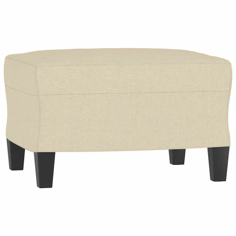 Trivietė sofa su pakoja, kreminės spalvos, 180cm, audinys