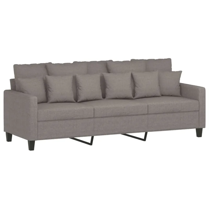 Trivietė sofa su pakoja, taupe spalvos, 180cm, audinys