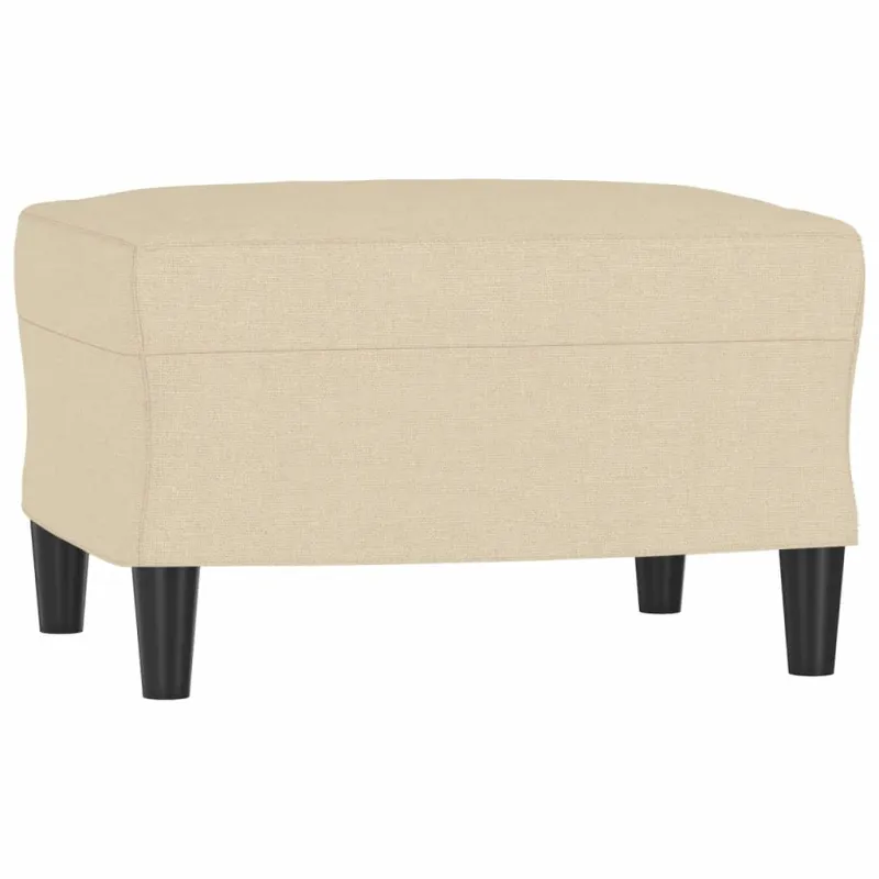 Trivietė sofa su pakoja, kreminės spalvos, 180cm, audinys
