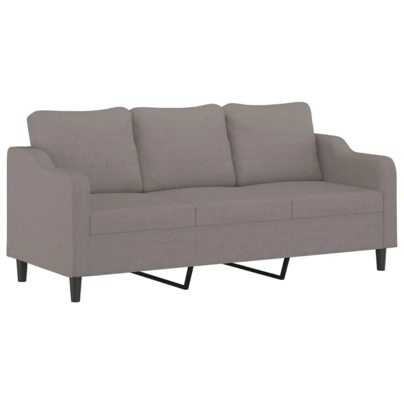 Trivietė sofa su pakoja, taupe spalvos, 180cm, audinys