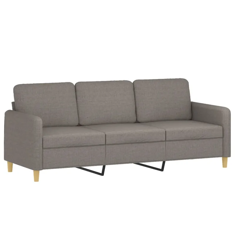 Trivietė sofa su pakoja, taupe spalvos, 180cm, audinys