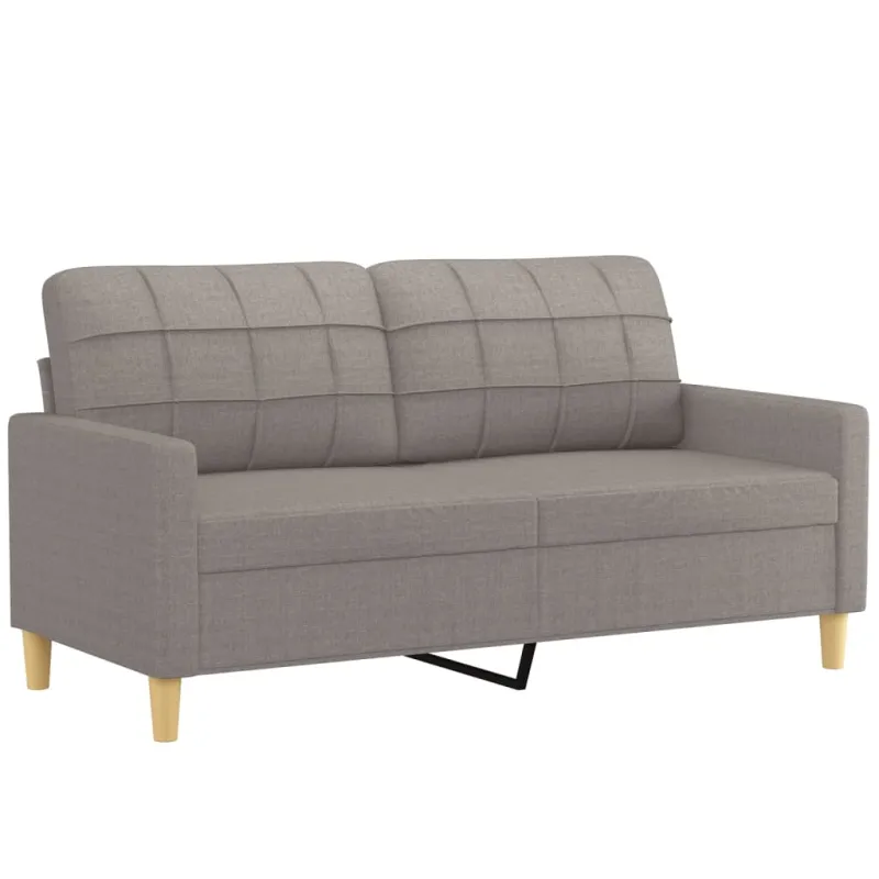 Sofos komplektas su pagalvėlėmis, 3 dalių, taupe, audinys