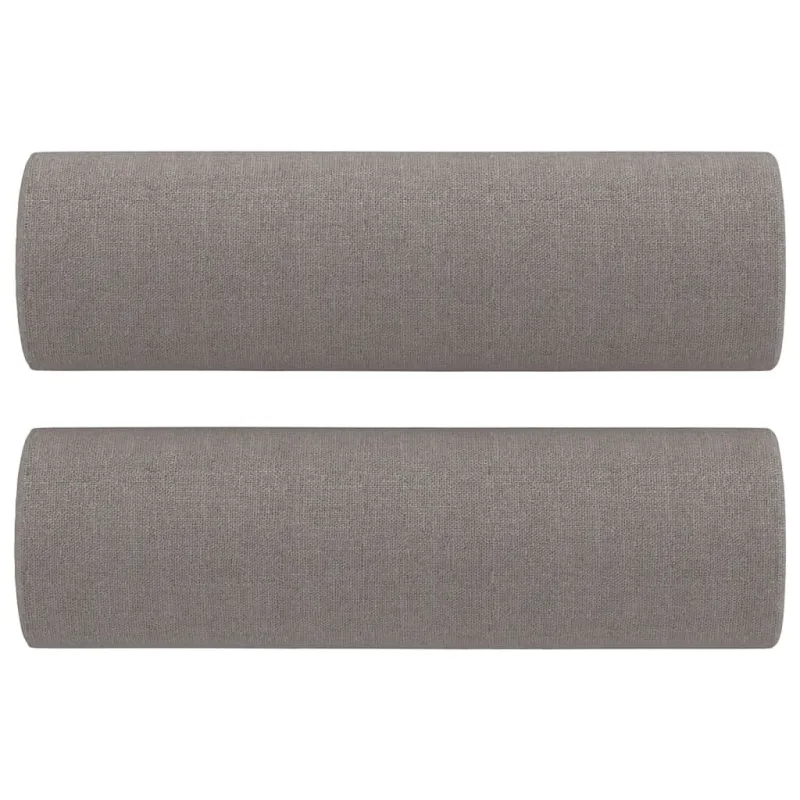 Sofos komplektas su pagalvėmis, 3 dalių, taupe, audinys