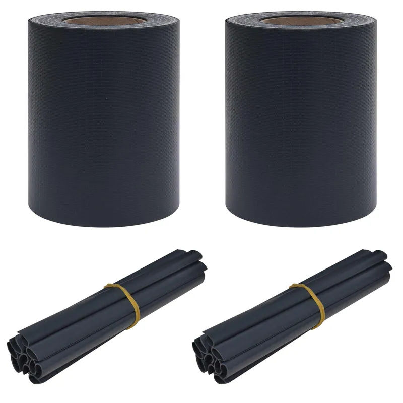 Sodo privatumo ekranai 2 pcs Tamsiai pilka 35 x 0,19 m PVC