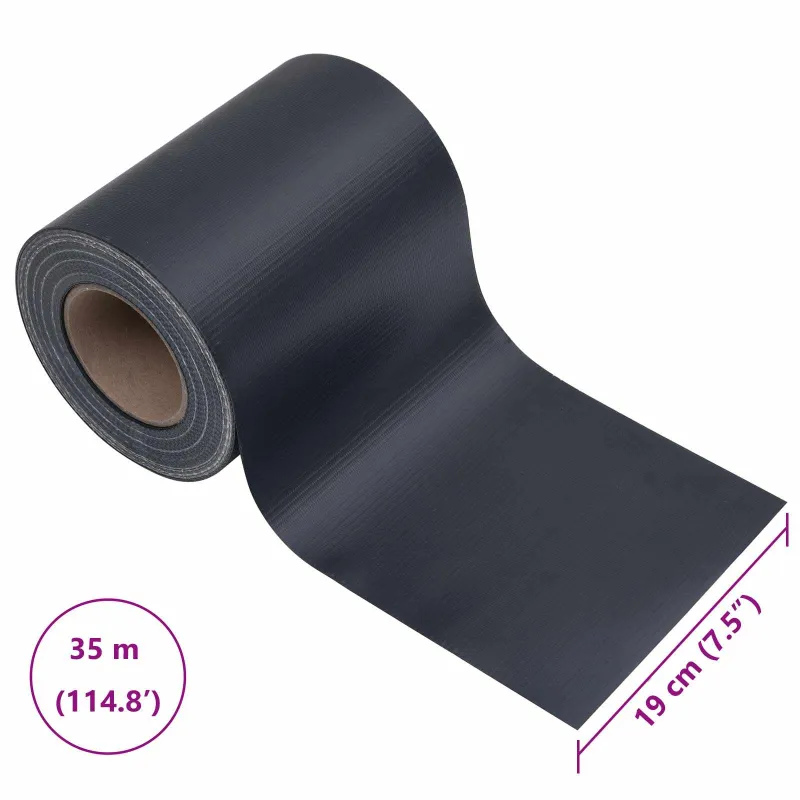 Sodo privatumo ekranai 2 pcs Tamsiai pilka 35 x 0,19 m PVC