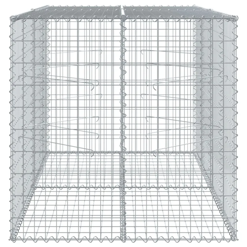 Gabiono krepšys su dangčiu, 200x100x100cm, galvanizuota geležis