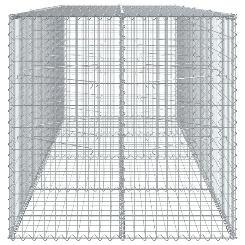 Gabiono krepšys su dangčiu, 400x100x100cm, galvanizuota geležis