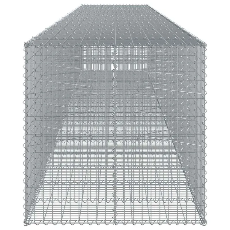 Gabiono krepšys su dangčiu, 850x100x100cm, galvanizuota geležis
