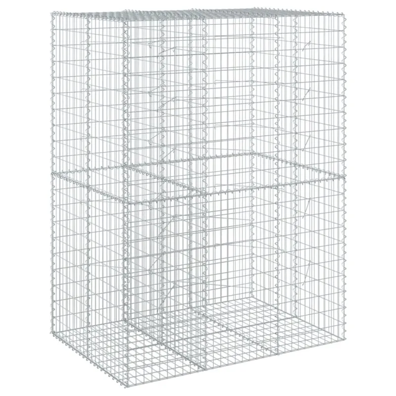 Gabiono krepšys su dangčiu, 150x100x200cm, galvanizuota geležis