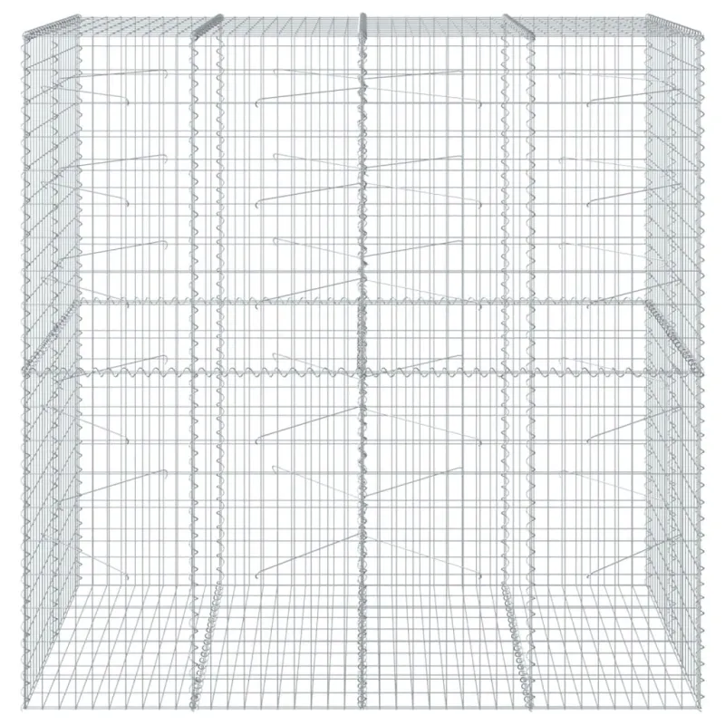 Gabiono krepšys su dangčiu, 200x100x200cm, galvanizuota geležis