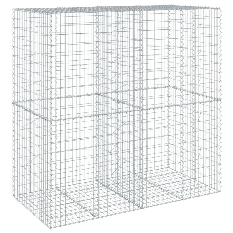 Gabiono krepšys su dangčiu, 200x100x200cm, galvanizuota geležis