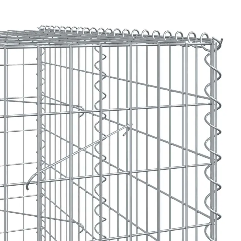 Gabiono krepšys su dangčiu, 350x100x200cm, galvanizuota geležis