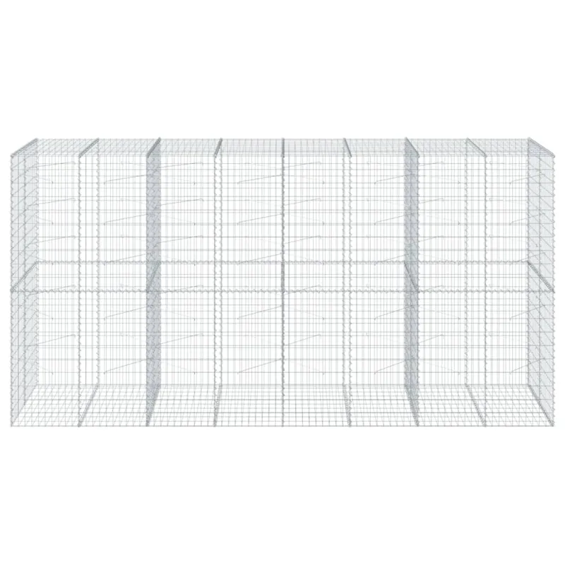 Gabiono krepšys su dangčiu, 400x100x200cm, galvanizuota geležis
