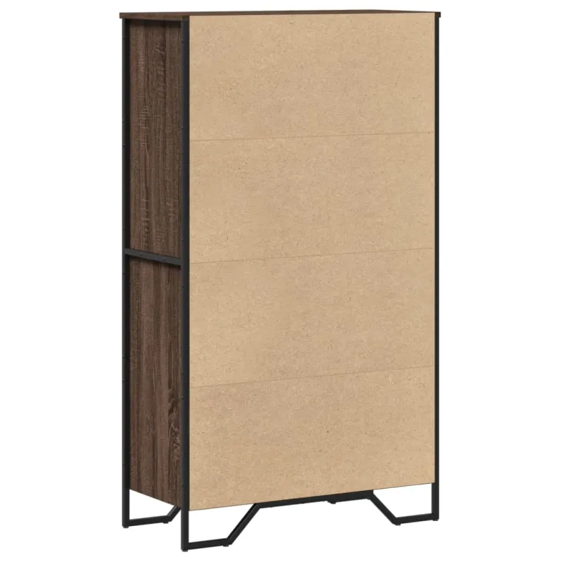 Komoda, sonoma pilkos, 79,5x35,5x137,5cm, apdirbta mediena